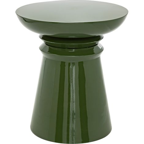 Tavolino totem in metallo verde jaya d38cm - Atmosphera créateur d'intérieur (1/3)