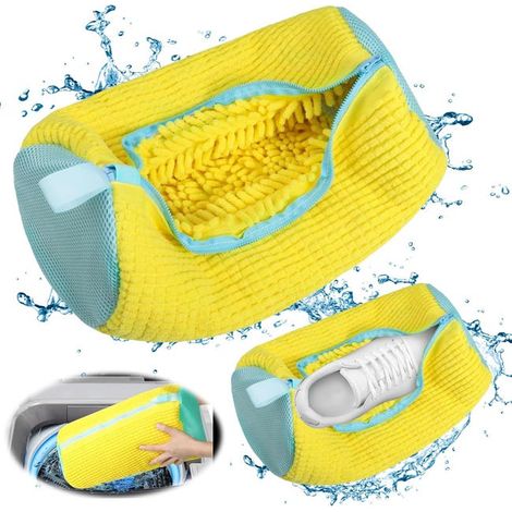 Juego de 2 bolsas para lavar zapatos, bolsas reutilizables para lavar zapatos, bolsas para lavadora.