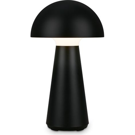 LED Akku-Tischleuchte Tischlampe für innen außen Garten USB IP44 schwarz Pilz