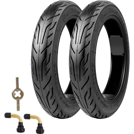 Pneu sans chambre à air Solid Tires (14 x 2,50) pour vélo électrique - Pneu auto-cicatrisant anti-crevaison 60/100-10, 36 PSI - Gaine robuste sans chambre à air (1/5)