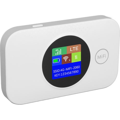 Routeur hotspot mobile 4G avec emplacement pour carte micro SIM, compatible avec 8 à 10 utilisateurs, batterie 3000 mAh, idéal pour la maison, le bureau et les voyages. Compatible avec les cartes SIM  (1/5)