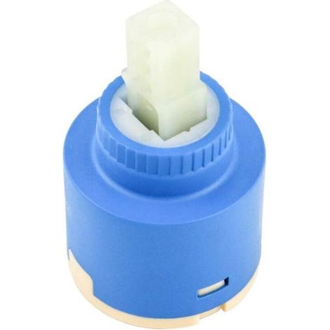 Cartouche de rechange en céramique, Céramique pour mitigeur, Cartouche en céramique pour cuisine ou salle de bain 35 mm, Bleu (1/4)