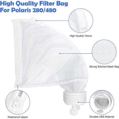 Poolroboter-Tasche – 2er-Pack, Nylon-Reißverschlusstasche, passend für Polaris 280, 480 (1/4)