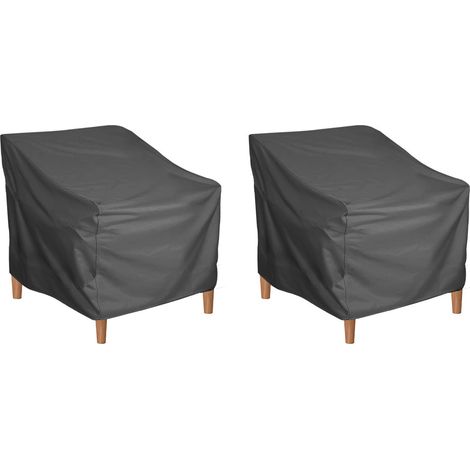 Copertura per sedia da giardino impermeabile 420D, 2 pezzi, copertura per sedia da esterno resistente alle intemperie per sedie, poltrone da giardino, copertura per mobili da giardino, 80 x 85 x 91,5 