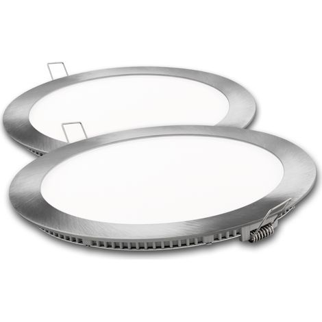 Downlight LED Matel tondo argento 18w luce neutra (2 unità) (1/2)