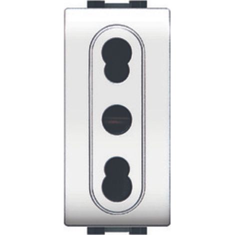 LIFE 4045 WH PRESA BIVALENTE BIANCO- ELETTROCANALI- 12,0 pz