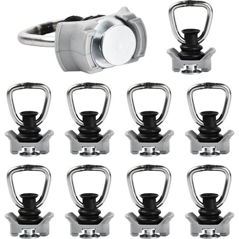 10pcs Single Stud Fitting, L-Track Fitting, Round Ring Aluminum Keeper Cargo Control, Single Fitting End Fitting End Fitting Airline Rail Fastening Rails