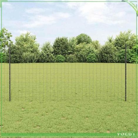 Kit clôture acier gris 2,5 x 1,2 m avec 44 poteaux – finition poudre résistante (1/5)