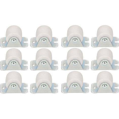 KOTARBAU Roulettes de transport 22 mm / 33 mm en caoutchouc uni Cadre en acier Roulettes pivotantes pour tous les sols, caisses à outils (12, 33 mm) (1/5)
