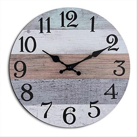Horloge murale 10 pouces silencieuse (sans tic-tac), fonctionne à piles (1/5)
