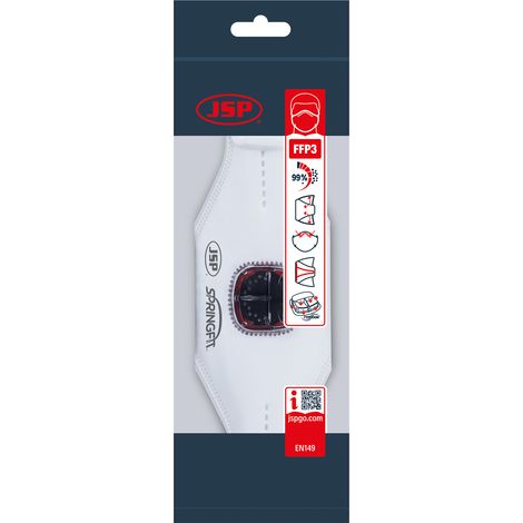 JSP SpringFit Anti-Flüssigkeitsmaske, Typhoon-Ventil 435 ml FFP3V - BHP JSP 0399