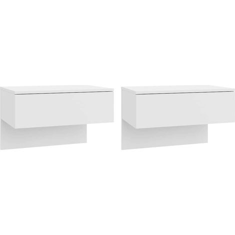 Maison Exclusive - Comodini a Muro 2 pz Bianco Lucido (1/5)