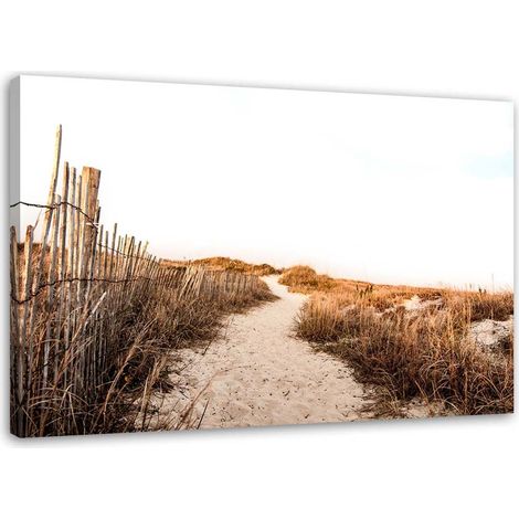 Tableau sur toile Chemin à travers les dunes Plage Mer 60x40 (1/5)