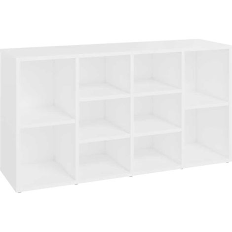 Banc à chaussure Meuble à chaussures Blanc 103x30x55 cm Bois d’ingénierie