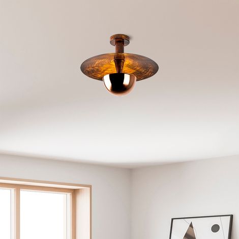 Deckenlampe 38 cm kupferfarbenes Metall-Elevate (1/5)
