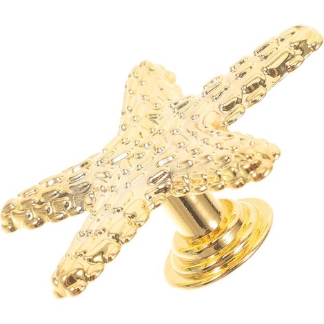 Poignée de Meuble Étoile de Mer Design Élégant et Confortable en Alliage Diamètre Trou de Vis 4mm pour Décorer ou Rénover pour Armoire ou Meuble à Chaussures (1/5)