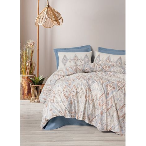 Funda nórdica, funda nórdica, ropa de cama Set 100% Algodón Indigo (1/2)