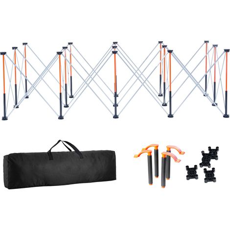Support de travail pliant 2445 x 1255 mm, établi repliable, capacité 2724 kg, sans montage, sac de transport (1/5)
