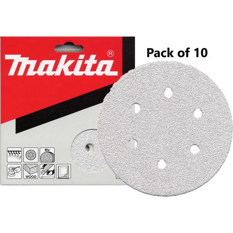 MAKITA P-37683 (pkt of 10) White sanding discs 150mm x 100g