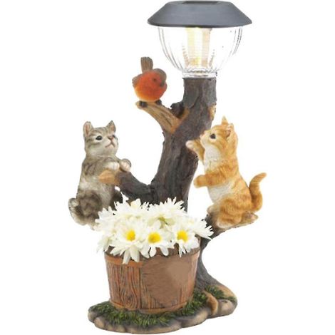 Statue de jardin solaire, lampe de bienvenue, décoration de jardin solaire-AquaForge