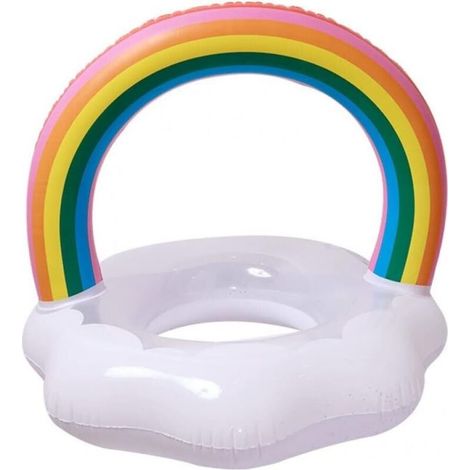 Anneau De Piscine Gonflable Arc-en-Ciel Anneau De Natation Flottante pour Piscine pour Adultes (1/4)