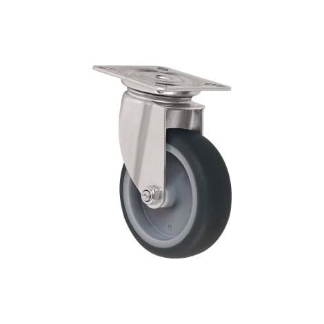 Rueda  giratoria  D.50mm  gris  cap.50kg  con  placa  TW (1/2)