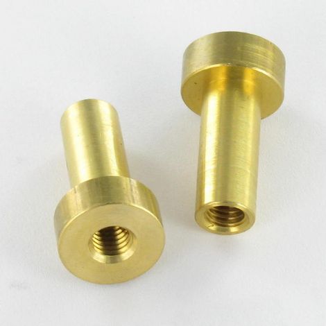 Ecrou Cylindrique Laiton 12X22 Percée et taraudée M5-1 pièce