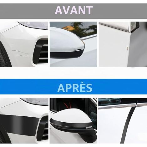 Protecteur de Seuil de Porte de Voiture 10cmx5m Noir Film Protection de Pare-Chocs Bande Autocollant Anti Rayures Imperméable (1/4)