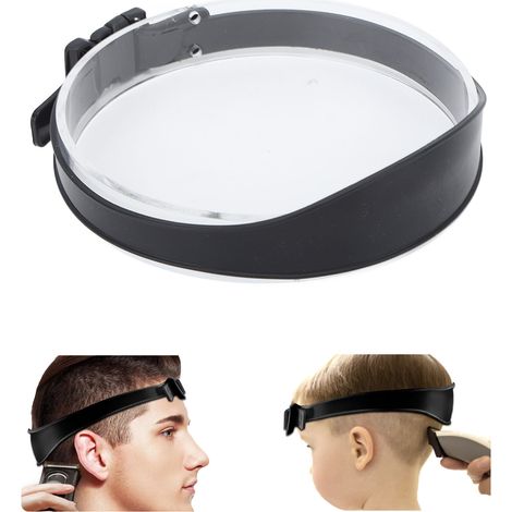 Tondeuse à cheveux incurvée en silicone de deuxième génération, à monter soi-même, avec gabarit de rasage et guide de coupe - Outil de coiffure noir (1/5)
