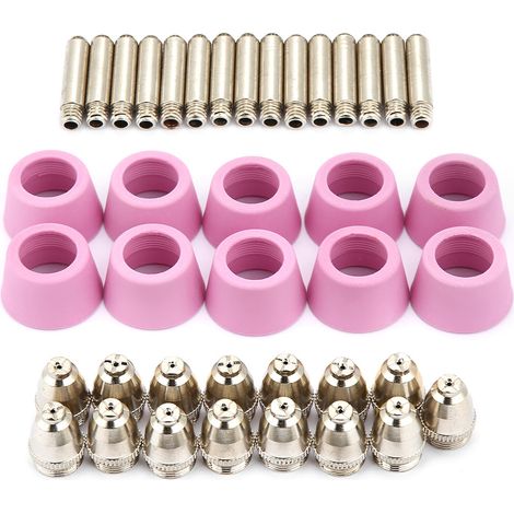 Kit de 40 pièces pour torche de découpe plasma AG60 SG55 : consommables, électrodes, buses, godets (1/5)