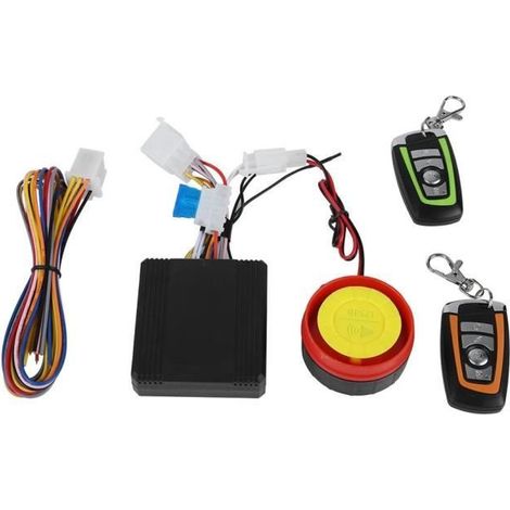 12V moto anti-vol, système d\'alarme moto avec télécommande, super son 125db et lumières clignotantes, 5 niveaux de sensibilité (1/4)