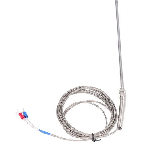Thermoelement Typ K, Edelstahl-Thermoelementsonde zur Temperaturmessung, 200 mm, 3 Meter (1/5)