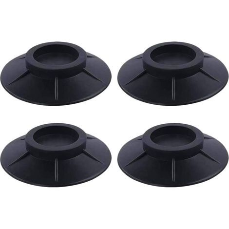 4 STÜCKE Anti-Vibrations-Pads Waschmaschine, Waschmaschinen-Füße, Universal-Gummifüße, Anti-Vibrations-Gummifüße, Dämpfer-Pads für Waschmaschinen, Wäschetrockner (schwarz) (1/5)