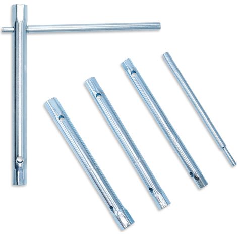 Juego de llaves para tubos, llaves para tubos, llaves de tubo tubulares, llaves de doble extremo, 4 piezas con 1 barra de 6 x 7-20 x 22 mm (1/5)