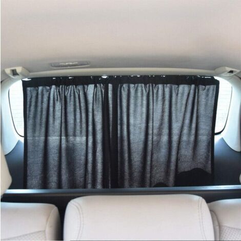 BUNTHAUS Sonnenschutz für Autofenster, Sonnenschutz für Heckscheibe, Baby-Sonnenschutz, Sonnenschutz, Anti-UV, 50 x 39 cm, schwarzer Stoff (1/2)