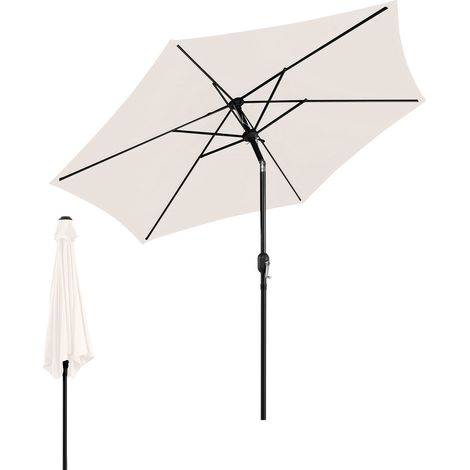 Wolketon Sonnenschirm 2,7 m Stecksystem – Mehrteiliger Balkonschirm für Garten & Terrasse, beige