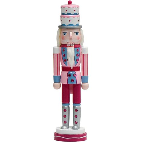 38 cm Chapeau de Gâteau en Bois Casse-Noisette Marionnettes de Soldat Sculpture de Statue de Soldat de Vacances Classique pour décoration de Bureau Ornement de Vacances (1/5)