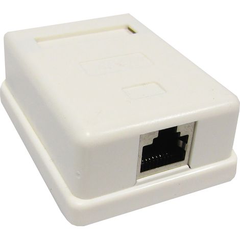 BeMatik - Caja de superficie de 1 RJ45 Cat.5e FTP