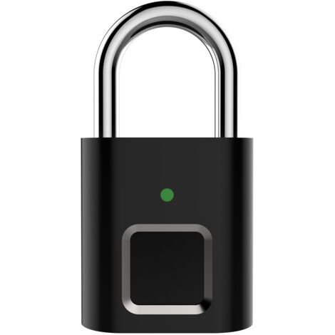 Cadenas à empreinte digitale pour cadenas à empreinte digitale sans clé intelligent Alliage de zinc pour cadenas à empreinte digitale sans clé intelligent Cadenas biométrique étanche pour prévenir le