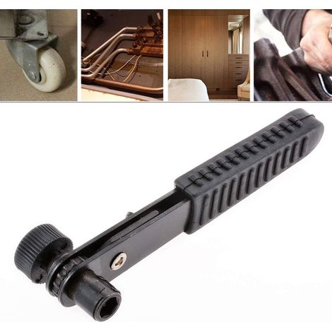 Mini clé à cliquet 1/10,2 cm Tige à clipser Pole Douille tournevis pour garage outils à main (Noir), noir (1/5)
