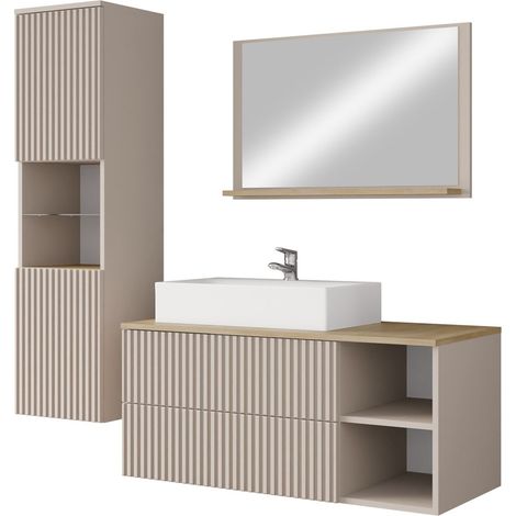 Conjunto de mueble de baño Nauta I, Cachemira + Roble Cremona (1/5)