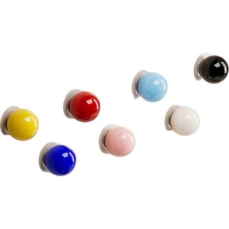 Filiyano-Lot de 7 crochets à ventouse colorés - Réutilisables et résistants - Pour verre et carrelage - Sans perçage et amovibles (1/5)
