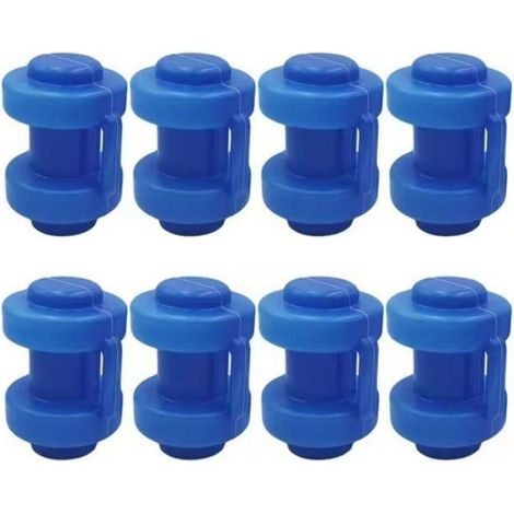 8 Pièces Embouts de Trampoline Ø 25 mm, Piece Detachee Trampoline, pour Tiges De Filet De Trampoline, Bleu