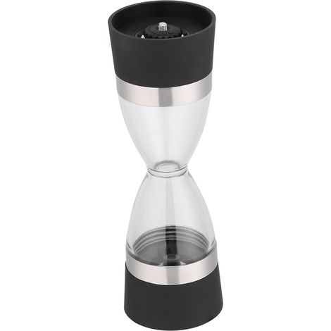 Moulin à sel et poivre manuel double face réglable pour la cuisine - Noir (1/5)