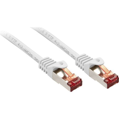 LINDY 47382 RJ45 Patchkabel CAT 6 S/FTP 1.00 m Weiß 1 St.