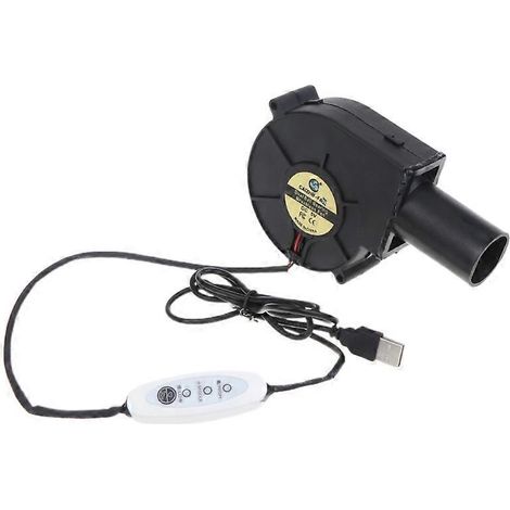 Ventilateur USB BBQ 5V Turbo 9733, vitesse réglable pour barbecue, camping, pique-nique, feu de camp, souffleur d'air portable.