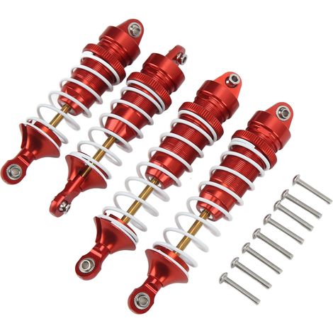 Amortisseurs avant et arrière de rechange en alliage d'aluminium pour voiture RC Traxxas 1/10, rouge (1/5)