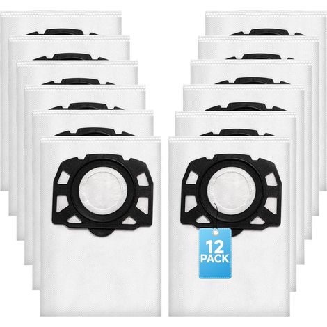 12 Pièces Sacs d'aspirateur KFI 357 pour Karcher,Sachets Filtres Remplacement pour Karcher WD 2 Plus/WD 3/KWD 1/KWD 2/KWD 3/MV 3/WD3.200-WD3.800M/SE 4001/SE 4002 Aspirateur,2.863-314.0 (1/5)