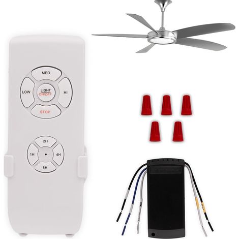Universelle Deckenventilator-Fernbedienung – 3 Geschwindigkeiten, Lichtsteuerung, Timer – 220 V (1/5)