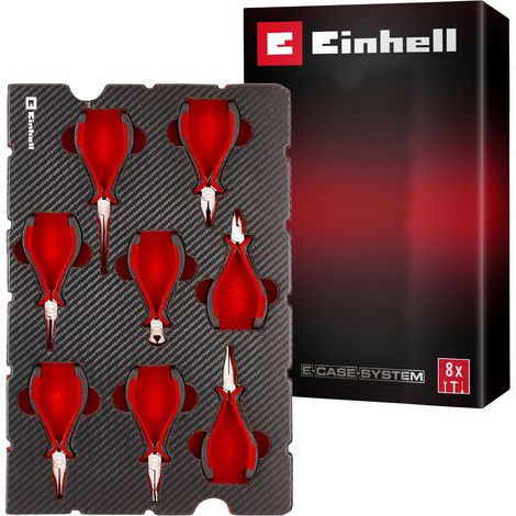Set pinze di precisione Einhell 8 pezzi acciaio cromo vanadio